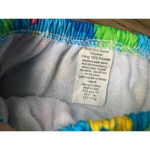 Reusable Swim Diaper Vintage i Play Toddler 3T Blue Floral Pool Waterproof